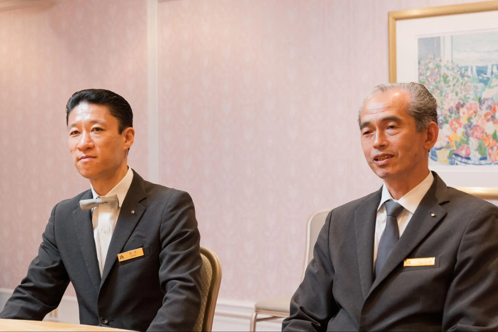 写真右：足立政徳さん、写真左：鈴木敏夫さん